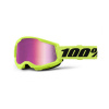100% STRATA 2 NEW, okuliare 100% Neon žlté, ružové plexi