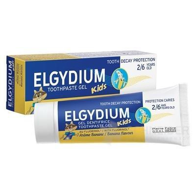 ELGYDIUM KIDS gélová zubná pasta s fluorinolom pre deti (2-6 rokov) s príchuťou banánu 1x50 ml