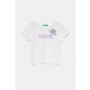 Detské bavlnené tričko United Colors of Benetton 3I1XG10JB.P.Seasonal biela 82