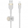 Belkin kabel USB-A s konektorem LTG,3M bilý pletený CAA010bt3MWH