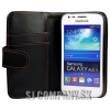 Kožený obal Samsung Galaxy Ace 3 – Wallet – čierna