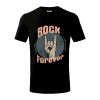 Rock forever ruka - Tričko detské bavlnené - 134 cm/8 rokov ( Čierna )