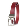 Luxusný dámsky kožený opasok GENTLE SILVER, šírka 2.5cm, Ručná výroba na Slovensku - Bordová
