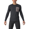 Castelli Unlimited Merino LS, Light black Veľkosť: M Pánske tričko s dlhým rukávom určené pre gravel a traily