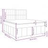 vidaXL Posteľný rám boxspring s matracom krémový 180x200 cm látka - Krémová - 157853-92923