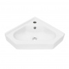 Swiss aqua technologies Rohové umyvadlo SAT B-Way 55x38,5 cm otvor pro baterii uprostřed SATBW5538