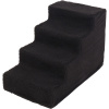 Flamingo Dog Step Tampa Black - schodíky pre psov do 30kg, plyšový poťah, čierny, 60x36x41cm