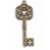 Přívěsek 21x56 mm klíč staromosaz 2ks