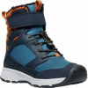 KEEN SKUA WINTER WP K sky captain/gold flame US 8 / EU 24,0 / UK 7 / 15 cm; Modrá dětská obuv