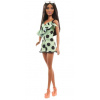 Barbie® Modelka 200 limetkové šaty s puntíky, Mattel HPF76