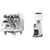 Rocket Espresso Giotto Cronometro R + Eureka Atom Specialty 75, white