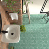 Scandi Hexa Aqua UNI 8x44,25 cm - 0,86 m2 Tyrkysová Retro 15x17,3 Scandi