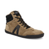 Barefoot členkové topánky Develab - Soft Sneaker Laces WR Taupe Suede hnedé