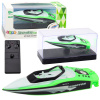 LEAN Toys RC motorový čln na diaľkové ovládanie bielo-zelený 15 cm
