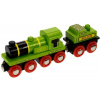 Bigjigs Zelená lokomotíva s tendrom