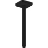 AXOR ShowerSolutions prívod zo stropu, rozeta Softsquare, dĺžka 300 mm, matná čierna, 26966670