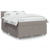 Box spring postel s matrací taupe 140x190 cm textil Hnědošedá 3289374