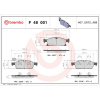 BREMBO Sada brzdových platničiek kotúčovej brzdy BREMBO P 48 001