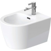 DURAVIT Soleil by Starck závesný bidet Compact s otvorom, s prepadom, 370 x 480 mm, biela, s povrchom WonderGliss, 22981500001