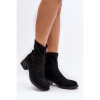 Dámske členkové čižmy v čiernej farbe, 23BT35-6449 BLACK__28787-40 40