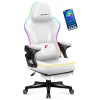 Křeslo herní HUZARO Force 4.6 RGB White Mesh
