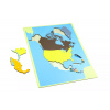 Moyo Montessori Moyo Montessori Puzzle - mapa Severná Amerika - bez rámčeka