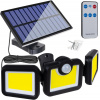 LED 171 COB solárne svietidlo s pohybovým senzorom 2400mAh IP65