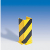 Nájazdová ochr.–U profil 400 s plastovou povrchovou úpravou, žltý s čiernymi pruhmi, 400 x 160 mm