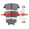 Hyundai SANTA FE 2012- Zadné brzdové dosky, Sada /A.B.S./