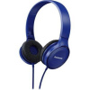 Panasonic Panasonic RP-HF100E-A, drátové sluchátka, přes hlavu, skládací, 3,5mm jack, kabel 1,2m, modrá