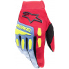 rukavice FULL BORE, ALPINESTARS, detské (modrá/červená/žltá fluo/čierna M)