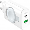 Nabíjačka do siete FIXED Power Socket s USB-A a USB-C a vyklápacou nabíjačkou pre Apple Watch 33W biela (FIXC33-CUW-WH)