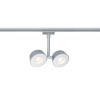 PAULMANN URail LED spotové svítidlo Double Pellet 2x4W matný chrom/bílá stmívatelné 95471