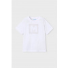 Detské bavlnené tričko Mayoral 170.5F.Mini.PPY2 biela 110