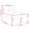vidaXL Posteľný rám boxspring s matracom krémový 160x200 cm látka - Krémová - 206937-140555