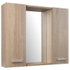 Aqualine ZOJA/KERAMIA FRESH STRIP galérka s LED osvetlením, 70x60x14cm, dub platin, 45029S