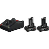 Bosch Professional GAL 12V-40 +2x GBA 6.0Ah akumulátor do náradia a nabíjačka, 6 Ah Li-Ion akumulátor, 1600A01B20; 1600A01B20