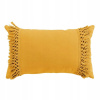 Vankúš - Dekoratívne vankúše Coton d'intérieur 50 x 30 cm (Dekoratívny vankúš s boho strapcami žltý 30x50)
