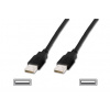 Digitus AK-300101-050-S USB kabel A/samec na A-samec,černý, 5m