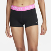 Nike Pro Three Inch Shorts Womens Blk/Ply Pnk/Wht 10 (S)
