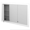 Dreja Trojdverová zrkadlová skrinka GRID GA3OE 120 - L01 Biela vysoký lesk