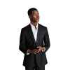 Charles Tyrwhitt Natural Stretch Twill Suit Jacket — Black - Slim fit | 46 | Skrátené