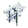 FT30-018 T Cross Vertical 3 Way Apex Down Incl. Connectors