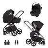 Venicci Kombinovaný kočík 2v1 CLARO + Autosedačka Britax Baby-Safe Core + Adaptéry Varianta: Noir