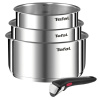 TEFAL Ingenio Emotion - súprava 3 hrncov z nerezovej ocele s odnímateľnou rukoväťou