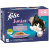 Felix Fantastic Junior kapsičky pro kočky v želé kuřecí, sardinky, hovězí a losos 12 x 85 g