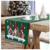 Vianočný behúň na stôl Škriatkovia 4 Zelená 40x220 cm