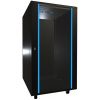EXTRALINK Rozvádzač 22U, 600x800mm, stojanový, sklenené dvere, čierny, v demonte