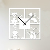 drevo zivota Nástenné hodiny MAČKY Farebný dekor: Bílá, Farba ručičiek: Černé, Velikost hodin: 50x50