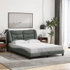 Rám postele bez matrace tmavě šedá 120 x 200 cm textil Šedá 3207759